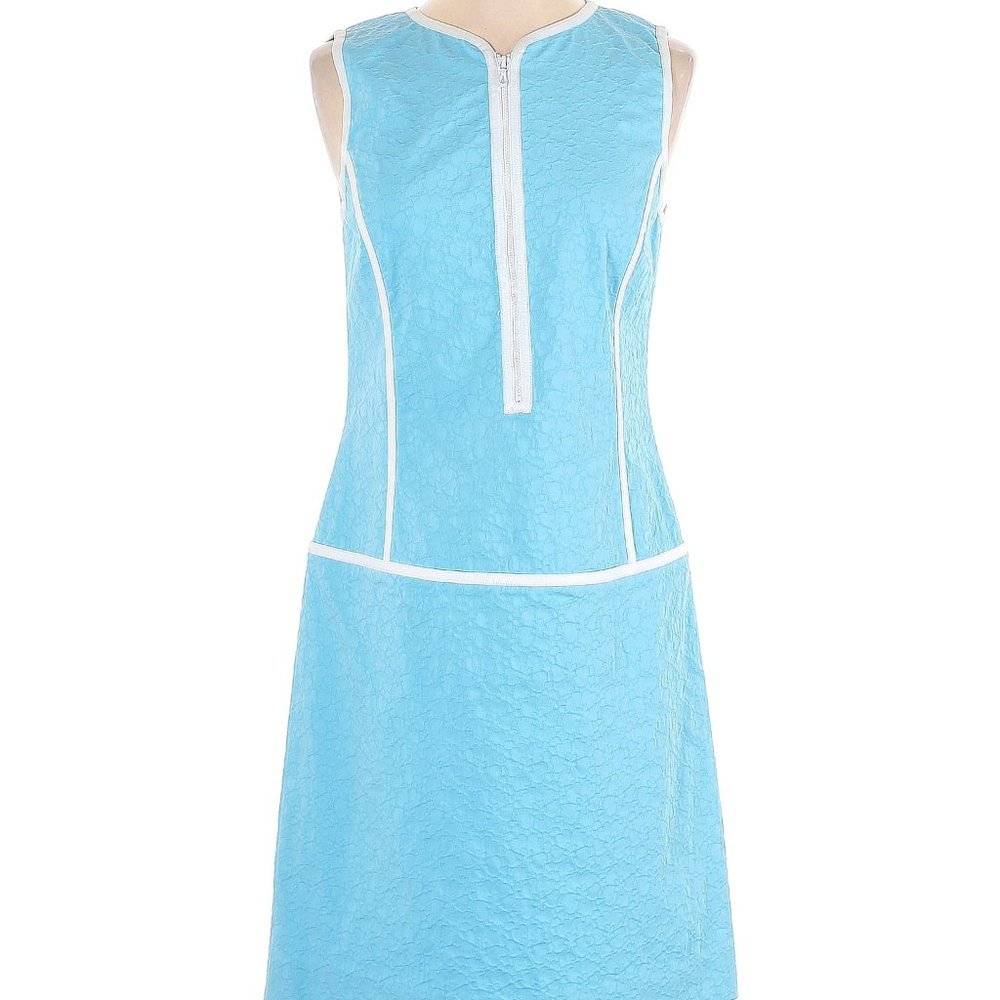 Etcetera Light-Blue A-line Shift Retro Dress - New With Tags